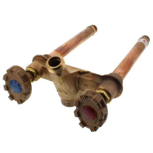 Main product image of Model 22 6", 1/2" MPT x Sweat Inlet Hot & Cold Anti-Siphon Wall Faucet w/ Metal Handle