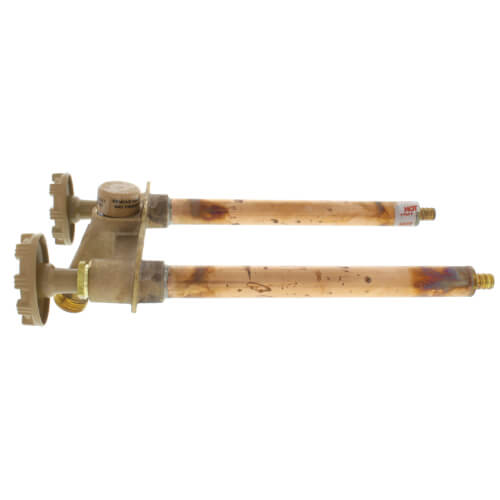 Model 22 8", 1/2" PEX Crimp Inlet Hot & Cold Anti-Siphon Wall Faucet w/ Metal Handle