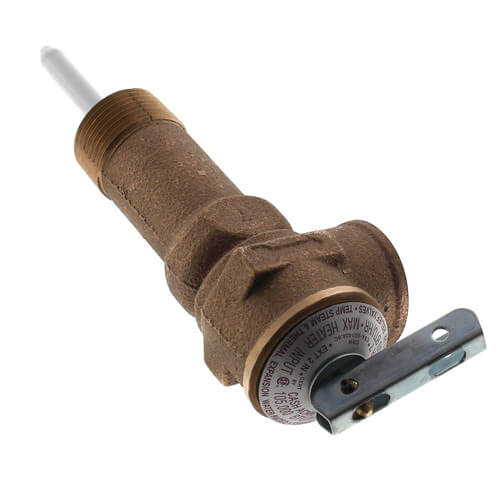 Main product image of 3/4" male Temp. & Pressure Valve w/ 2-1/5" stem, 105,000 btu (150 psi)