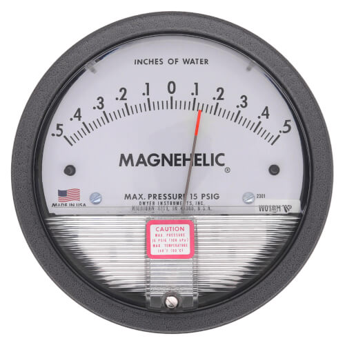 Main product image of Magnehelic Differential Pressure Gage (0.5" - 0" - 0.5" W.C.)