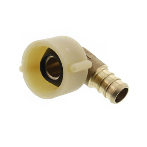 XFITTING 10-Pack – 1/2" PEX X 7/8" Ballcock Nut Swivel Elbow, Lead-Free Brass Crimp Fittings