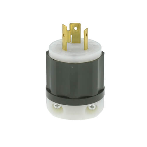 Main product image of Industrial Grade Locking Plug, 20A, 2P, NEMA L5-20P - Black/White (125V)