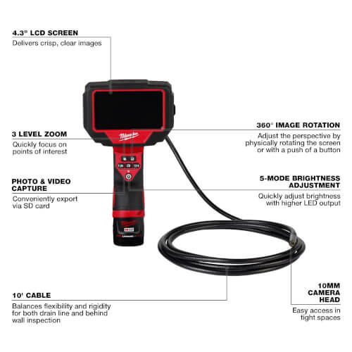 Main product image of M12 M-Spector 360 10' Inspection Camera