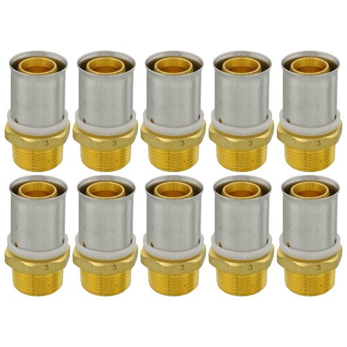 Main product image of 3/4" PAP to 3/4" NPT Press Transition to NPT DZR (Bag of 10)