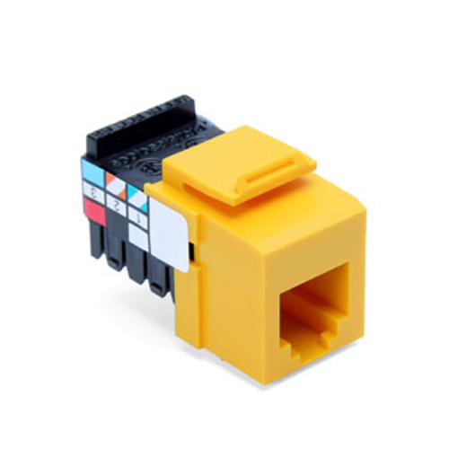 Main product image of Voice Grade Quickport, Jack, 6P6C (Yellow)