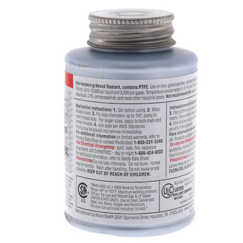 23631 Rectorseal 23631 RectorSeal T Plus 2 Pipe Thread Sealant (4 oz.)