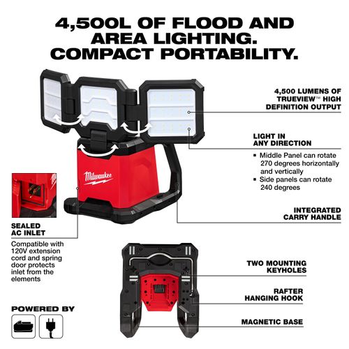 Main product image of M18 ROVER Dual Power Triple-Panel Flood & Area Light