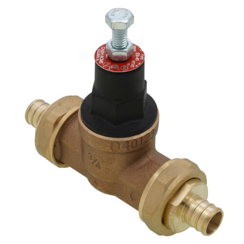3/4" EB45 Double Union PEX Crimp Pressure Regulating Valve, 45 PSI (Lead Free)
