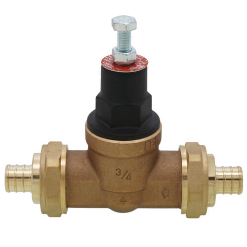 3/4" EB45 Double Union PEX Crimp Pressure Regulating Valve, 45 PSI (Lead Free)
