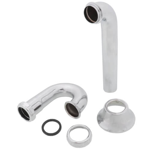 Main product image of 1-1/4", 17 GA, Chrome Plated Brass Deep Escutcheon P-Trap, L/CO