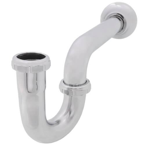 Main product image of 1-1/4", 17 GA, Chrome Plated Brass Deep Escutcheon P-Trap, L/CO
