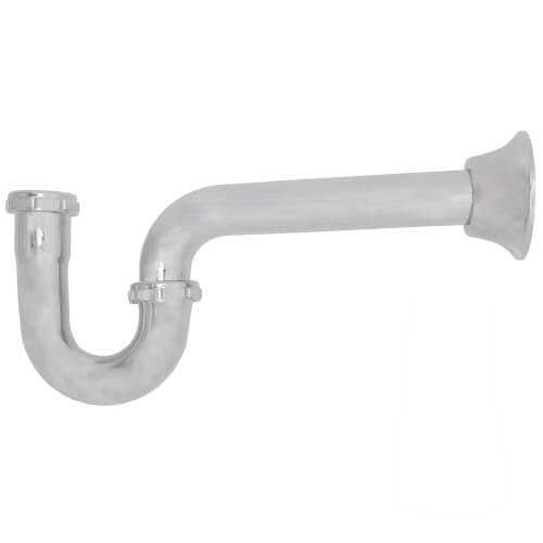 Main product image of 1-1/4", 17 GA, Chrome Plated Brass Deep Escutcheon P-Trap, L/CO