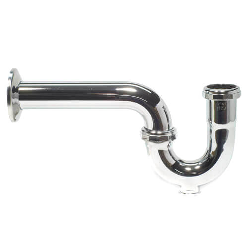 Main product image of 1-1/2" Chrome Plated Brass P-Trap, 17 GA W/CO