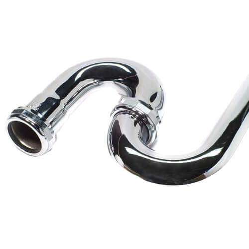 Main product image of 1-1/2" x 20-1/2" Chrome Plated Brass S-Trap, 17 GA L/CO