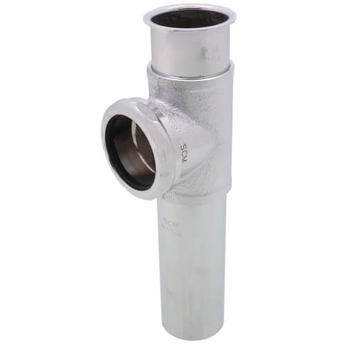 Main product image of 0141897 1-1/2" x 16", 17 Gauge, Direct Connection End Outlet w/ Brass Nuts (Chrome Plated)