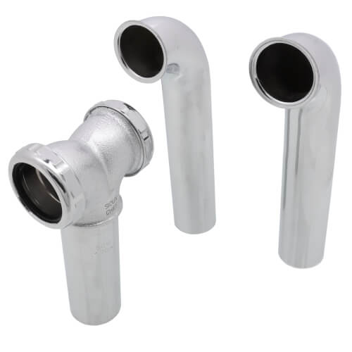 Main product image of 1-1/2" x 16", 17 Gauge, Metal Tubular Direct Connection Center Outlet (Chrome Plated)