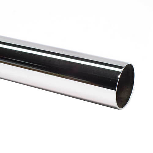 Main product image of 1-1/4" x 1-1/2", 22 GA, CP Flanged Tailpiece (8" Length)