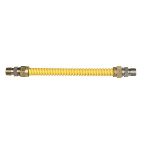 Model 30C-4141-60 1/2" ID (5/8" OD) SafetyShield Stainless Steel Gas Connector, 3/4" MIP x 3/4" MIP (60" Length)