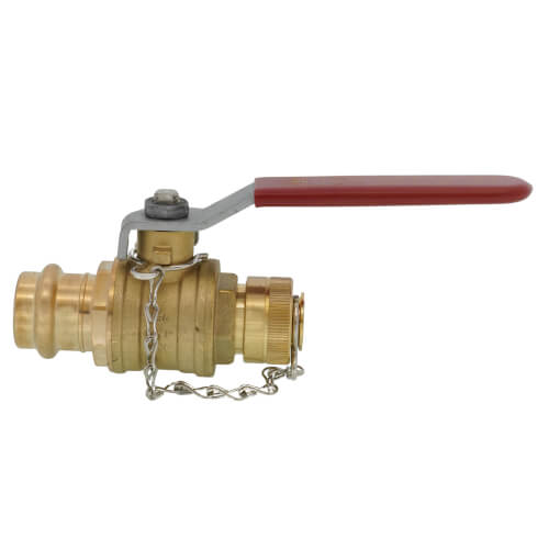 3/4" ProPress Bronze/Brass Full Port Ball Valve (Press x Hose)