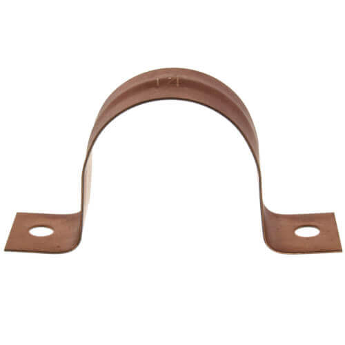Main product image of 1-1/4" 2 Hole Carbon Steel Strap (Copper Plated)