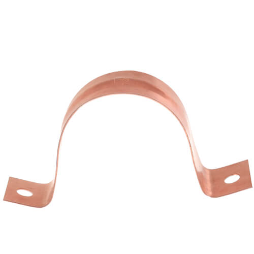 Main product image of 1-1/2" 2 Hole Carbon Steel Strap (Copper Plated)