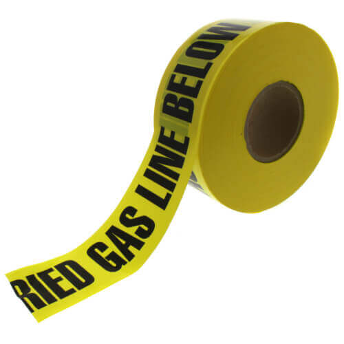 2426050 Walrich 2426050 "Caution Buried Gas Line Below" Yellow NonDetectable Burial Tape