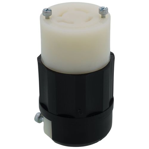 Main product image of Three-Phase Industrial Grade Locking Connector, 20A, NEMA L16-20R - Black/White (3P, 480V)