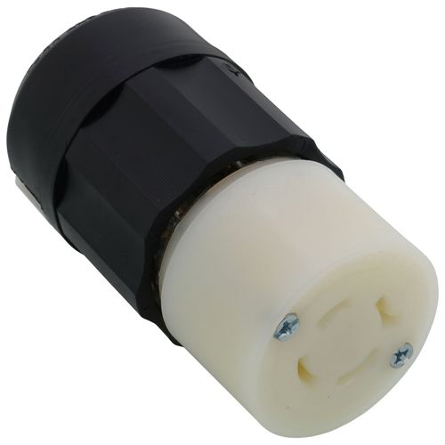 Main product image of Three-Phase Industrial Grade Locking Connector, 20A, NEMA L16-20R - Black/White (3P, 480V)