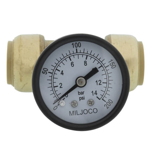Main product image of SharkBite Pressure Gauge with 3/4" x 3/4" x 1/2" Tee (Lead Free)