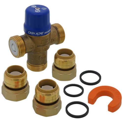 Main product image of HG-110DLF 3/4" SharkBite Heatguard Thermostatic Mixing Valve w/ Integral Connectors (Lead Free)