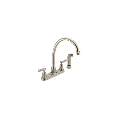 2457 Delta 2457 Orleans Two Handle Kitchen Faucet Chrome
