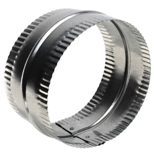 6" Galvanized Connector for Rigid, Semi-rigid, and Flexible Duct