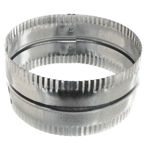 6" Galvanized Connector for Rigid, Semi-rigid, and Flexible Duct