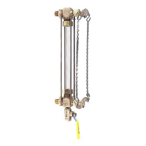 Main product image of 1/2" Chain Lever Water Gauge w/ 12" Glass & Rod