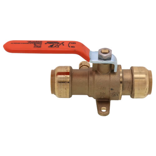 Main product image of 3/4" SharkBite Ball Valve with Drain and Mounting Bracket (Lead Free)