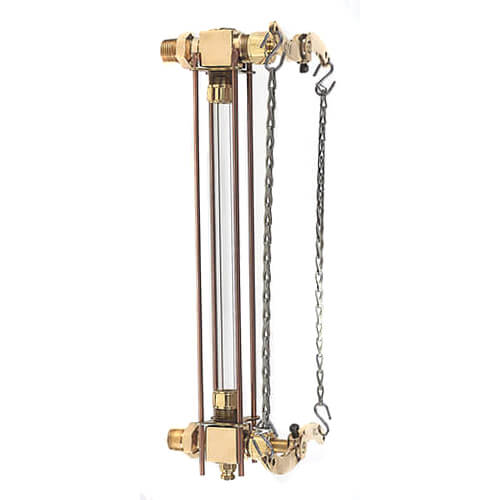 Main product image of 1/2" Chain Lever Water Gauge w/ 12" Glass & Rod (Conforms to ASME Check Reqs)