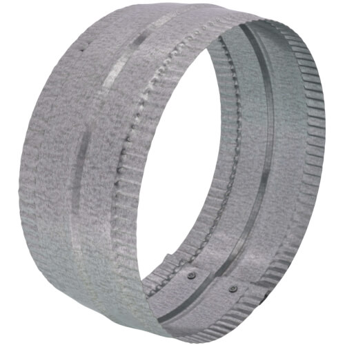 7" Galvanized Connector for Rigid, Semi-rigid, and Flexible Duct