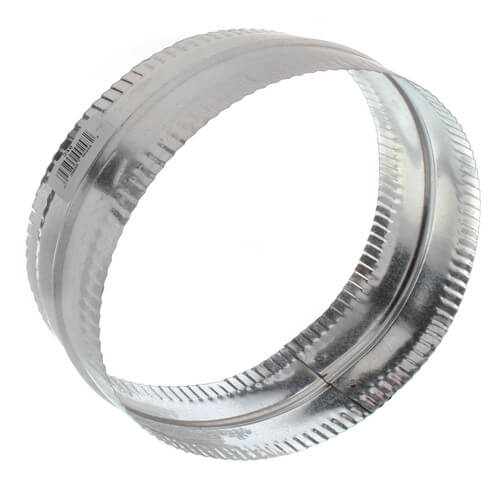 8" Galvanized Connector for Rigid, Semi-rigid, and Flexible Duct