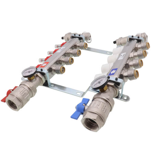 Main product image of 4 Loop Stainless Steel Radiant Heat Manifold w/ 1/2