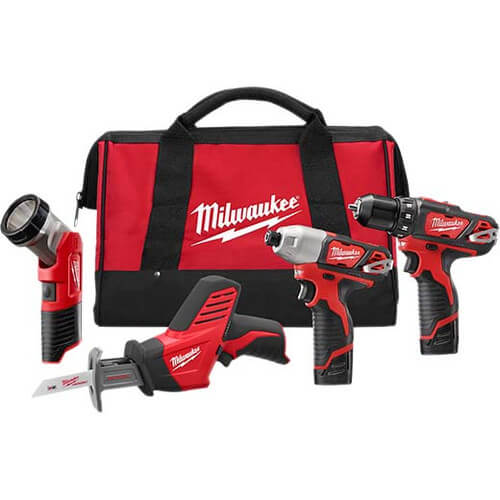 Main product image of M12 Cordless 4-Tool Kit (Drill/Driver, Impact Driver, Hackzall and Work Light)