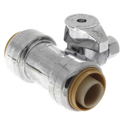 Main product image of 3/4" Sharkbite x 3/4" Sharkbite x 1/4" Compression Tee Stop (Lead Free)