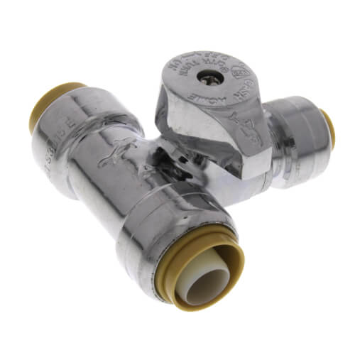 1/2" x 1/2" x 1/4" (3/8" OD) Sharkbite Tee Stop (Lead Free)