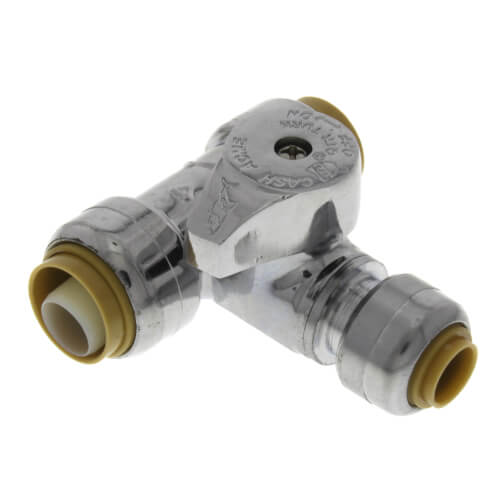 1/2" x 1/2" x 1/4" (3/8" OD) Sharkbite Tee Stop (Lead Free)