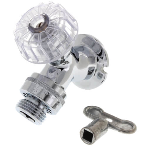 Main product image of Model 24 1/2" FPT Inlet Anti-Siphon Mild Climate Wall Faucet w/ Polycarbonate Handle (Polished Chrome)