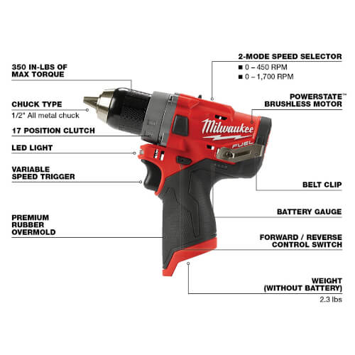 Main product image of M12 Fuel 1/2" Drill Driver (Bare Tool Only)