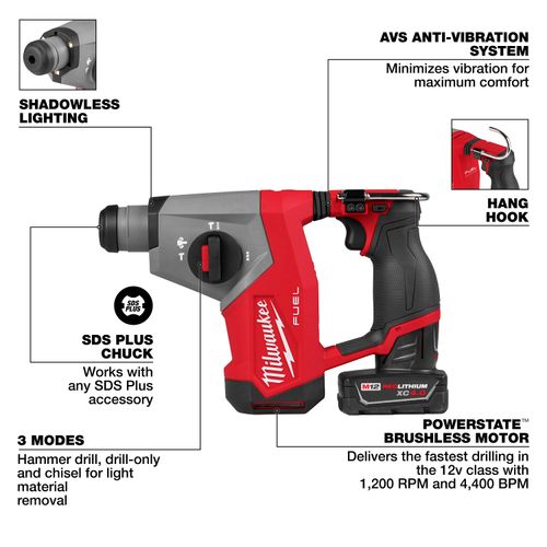 Main product image of M12 FUEL 5/8” SDS Plus Rotary Hammer Kit