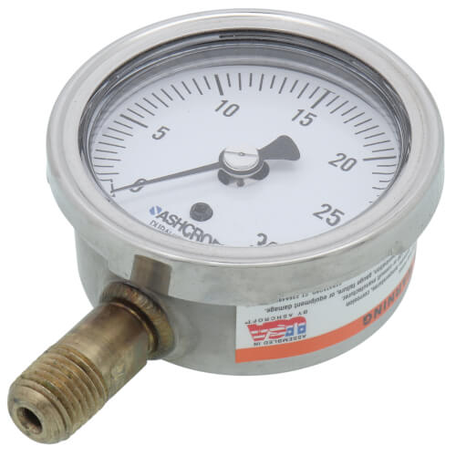 Main product image of 2.5" 1009AW Duralife Stainless Steel Case Pressure Gauge