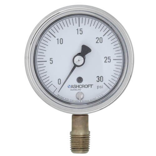 Main product image of 2.5" 1009AW Duralife Stainless Steel Case Pressure Gauge
