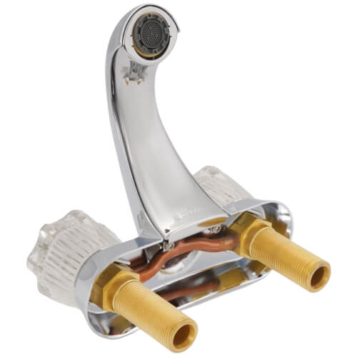 Main product image of Classic Two Handle Centerset Lav Faucet w/ Clear Handles (Metal Pop-Up Drain), 2522LF-MPU