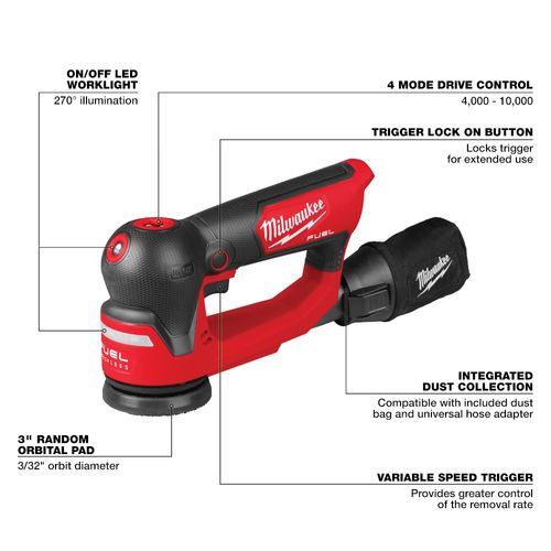 Main product image of M12 FUEL 3" Random Orbital Detail Sander